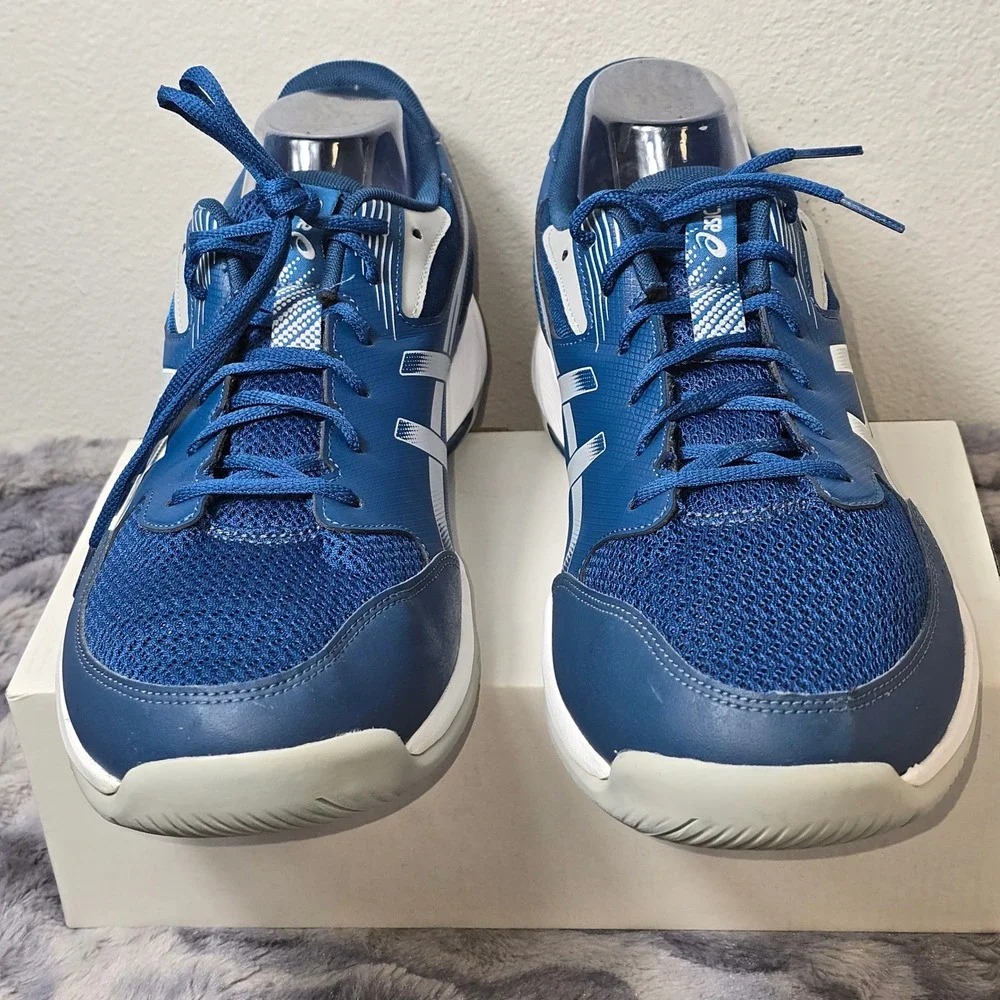 Asics‎ Gel-Rocket 12 Blue/ gray Indoor Court volleyball Sneakers Mens SZ 15
